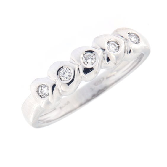 Anello Fanton Gioielli Donna FEDINE DIAMANTI in Oro bianco Diamante 0.10 Ct FGDIAANE09A - FGDIAANE09A